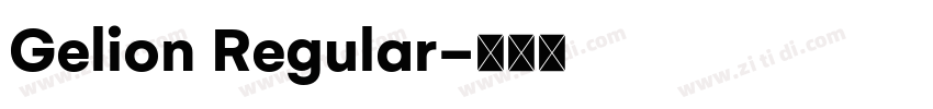 Gelion Regular字体转换